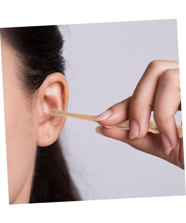 COOLHIYA Convenient Ear Cleaning Tool Portable Ear Scoops Carved Wood Earwax Remover Non-Burrs Reusable Safe for Skin - Buy Online on GoSupps.com
