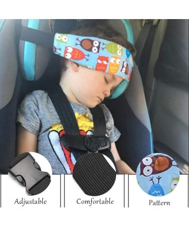ZYNQACC Baby Car Seat Head Support 2PCS - Toddler Safety Sleep Nap Aid Positioner Strap Belt for Kids (Blue) - Buy Online on GoSupps.com