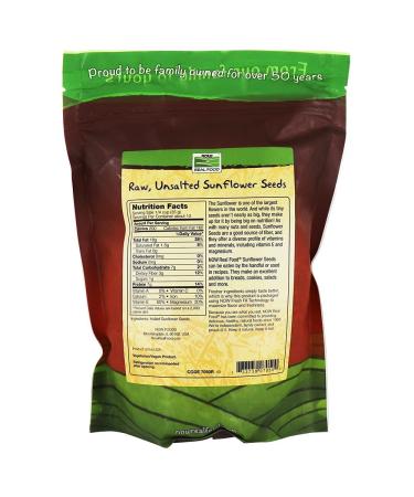 Now Foods Raw Unsalted Sunflower Seeds 16 oz - Real Food | Healthy Snacking - Buy Online on GoSupps.com