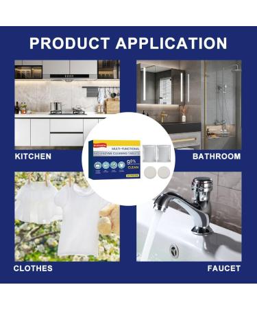 KUIRUNRX Multifunctional Cleaning Tablets Organic Multifunctional Cleaning Tablets For Kitchen Cleaning Removing Rust and Stains (30 Pieces) - Buy Online on GoSupps.com