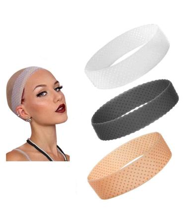 3 Pcs Secure Invisible Wig Gripper Soft Strong Hold Non Slip Wig Band Sweatproof Headband for Wig