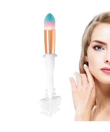 HiXip Silicone Foundation Brush | Blush Concealer Brush Powder Brush | Powder Foundation Women Travel Size Professional Blush Powder Brush with Slanted Head for Liquid Cream