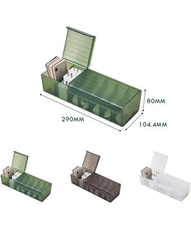 Storage Box Desktop Data Cable Storage Box Mobile Phone Charger Charging Line Classification Divided Box with Cover (Color : Green) - Buy Online on GoSupps.com