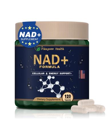 Vikaywoo NAD Supplement 1585 Mg -True NAD & Resveratrol NMN Alternative Liposomal NAD+ for Women & Men Support Cellular Health Stamina & Healthy Aging - 120 Capsules