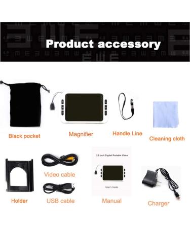 Portable Digital Magnifier Electronic Reading Digital Magnifier Aids 3.5'' Handheld Low Vision Aids Electronic Magnifier for Reading Writing Viewing Maps Books - Buy Online on GoSupps.com