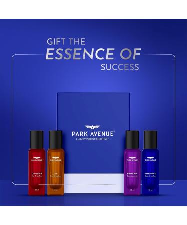 Park. Avenue Luxury Perfume Gift Set for Men 4x20 ml | Euphoria Conquer Harmony & Oud Perfume | Eau De Parfum | Premium Luxury Perfume for Corporate Man | Perfume for men Long Lasting Smell - Buy Online on GoSupps.com