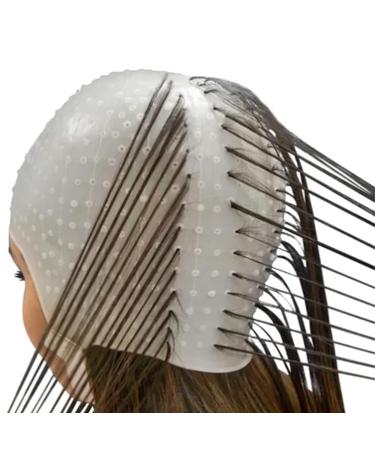 Silicone Reusable Hair Dye Hat for Highlighting and Coloring - Flexible & Elastic Hair Tipping Cap - Buy Online on GoSupps.com