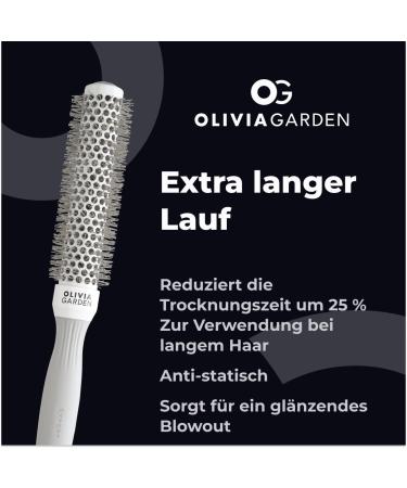 Olivia Garden Expert Blowout Speed Hairbrush - 25 White & Grey - Perfect for International Shipping - Buy Online on GoSupps.com