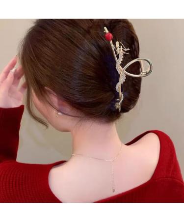 Limtula Cool Girls Hair Claw Festive Hairpin New Year Ornaments Headdress Accessories 2024 Dragon Studded Diamante Headdress Entangling Dragon - Buy Online on GoSupps.com
