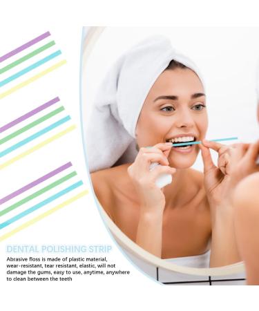 UPIQNG 60Pcs Dental Polishing Strips Dental Sandpaper Teeth Cleaning Tool Plastic Teeth Polishing Strips Abrasive Floss Fine Grinding Dental Polishing Strips - Buy Online on GoSupps.com