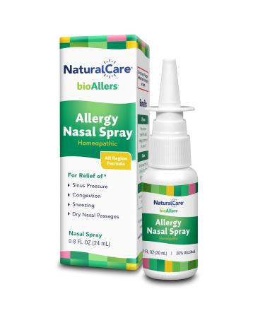 bioAllers Sinus and Allergy Relief Nasal Spray | Fast-Acting Homeopathic Remedy for Congestion Pressure & Headache Runny Nose & Sneezing | .8 oz | 2 pk