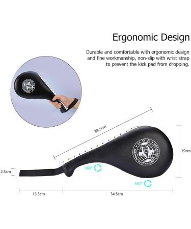 Pack of 2 Taekwondo Double Kick Pad Target Tae Kwon Do Karate Kickboxing Training TKD Kicking Pad Practice Double Face Kick Foot Pad Martial Arts Equipment Sporting Goods Paddle Black - Buy Online on GoSupps.com
