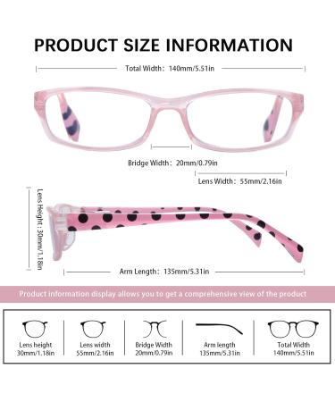 5 Pack Women's Blue Light Blocking Reading Glasses - Anti UV Multicolor 1.25x - Clear Vision & Comfort - Buy Online on GoSupps.com