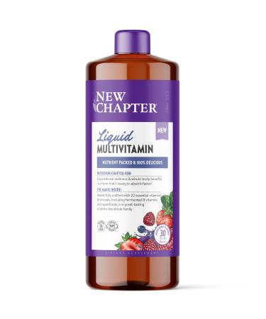 New Chapter Liquid Multivitamin + Mineral Supplement for Whole-Body Benefits 100% Delicious Multivitamin for Adults Teens & Kids 2+ Ready to Absorb Faster Mixed Berry Flavored 30 oz Mixed Berry 30 Fl Oz (Pack of 1)