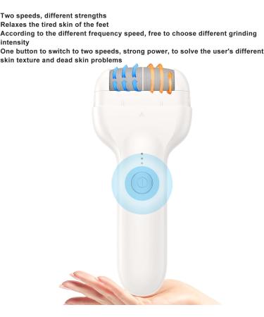 Electric Callus Remover Rechargeable IPX6 Waterproof Design Automatic Pedicure Ergonomic for Exfoliation - Buy Online on GoSupps.com