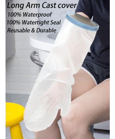 Waterproof Adult Arm Cast Cover for Shower | Long Arm Cast Protector | Watertight Shower Bag for Surgery Wounds & Cast Drying - Buy Online on GoSupps.com