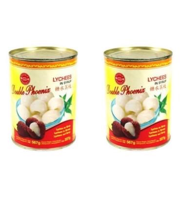 Double Phoenix Lychees in Syrup 567g x 2 cans