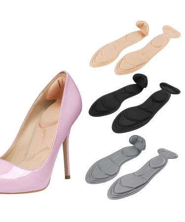2020 New Heel Insoles, Shoe Insoles, Heel Cushions, Sponge Shoes Pads with High Heel Inserts for Loose Shoes, Metatarsal Pain, Arch Pain, Foot Pain, Heel Sore and Heel Spurs (Women 4.5-9.5)