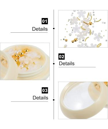 Lurrose 6 Boxes Nail Art Accessories nail decor nail art charm decor crystal rhinestones gems charms nail flower nail charm nail art flower nail art pearls nail polish glue resin flower 3d - Buy Online on GoSupps.com
