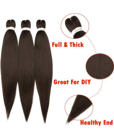 SEGO 3 Pieces Braids EZ Hair Extensions | 26 Inch Synthetic Kanekalon Crochet Hair | Medium Brown - Lightweight & Durable - Buy Online on GoSupps.com