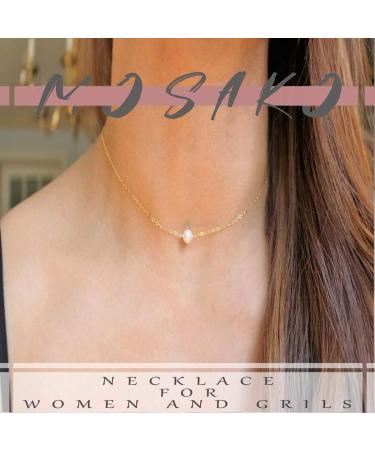 Shop Mosako Single Pearl Pendant Necklace - Gold Chain for Women | Elegant Short Necklaces for Every Occasion - Buy Online on GoSupps.com