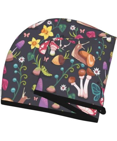 Super Absorbent Microfiber Hair Towel for Women | Mushrooms Snails & Butterflies Design | Quick Dry Coral Velvet Wrap for Long Curly & Thick Hair - Buy Online on GoSupps.com