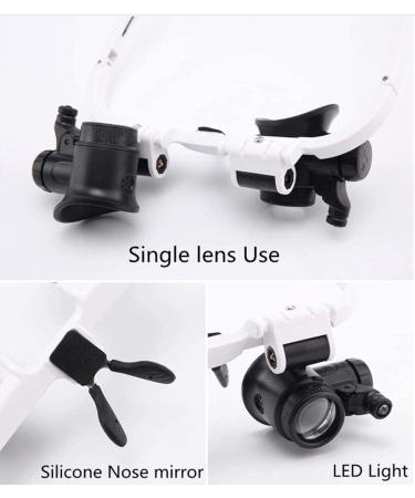 Spacmirrors Illuminated 8X 23X Head Wearing Glass Hd Identification Repair with 2 Led Lamp Engraving Watch Repair Magnifier - Buy Online on GoSupps.com