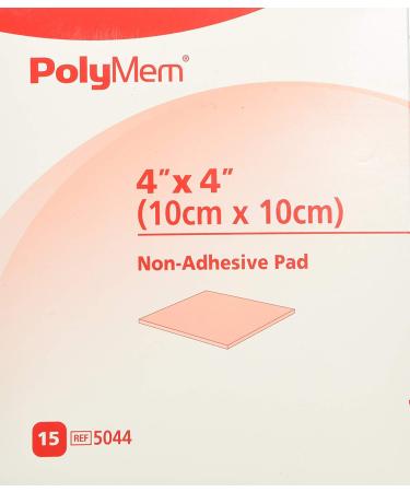 PolyMem Cloth Wound Dressings  Non-Adhesive  4 x 4  Box of 15