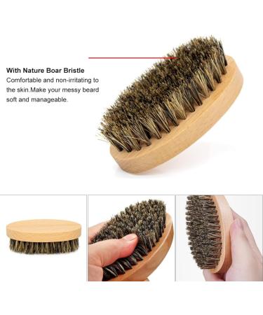 Premium Wooden Beard & Shaving Brush Set | Softens Facial Hair | International Shipping - Buy Online on GoSupps.com