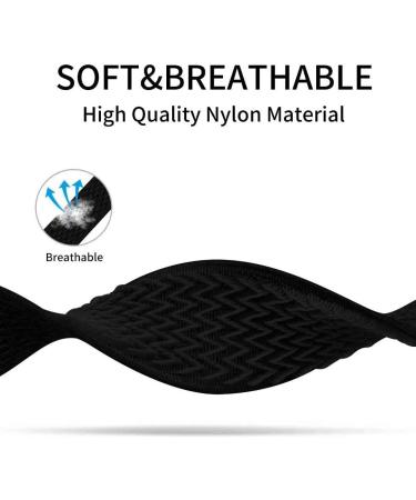 UHKZ Stretchy Nylon Bands Compatible with Fitbit Versa 3/Fitbit Sense for Women Men Adjustable Breathable Fabric Sport Elastic Wristband for Fitbit Versa Smart Watch Black - Buy Online on GoSupps.com