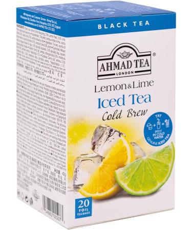 Ahmad Tea Lemon & Lime Cold Brew Black Tea | 120 Count Sachets - Buy Online on GoSupps.com