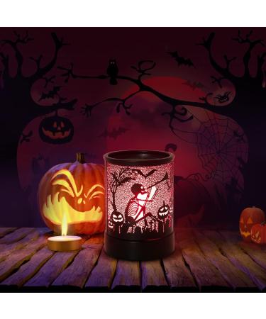Halloween Metal Wax Warmer - LED Fragrant Wax Burner with 7 Colors for Home & Office Decoration - Buy Online on GoSupps.com