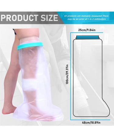 Full Leg Waterproof Cast Cover - Reusable Protector for Broken Thigh, Knees, and Feet - Keep Bandage/Plaster/Cast Dry in Shower - Buy Online on GoSupps.com