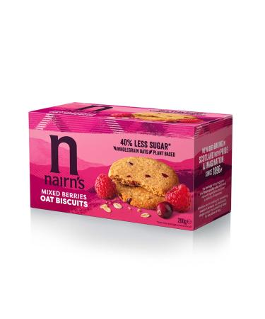 Nairn's Oat Biscuits, Mixed Berries, 7.1-Ounce Boxes (Pack of 6)