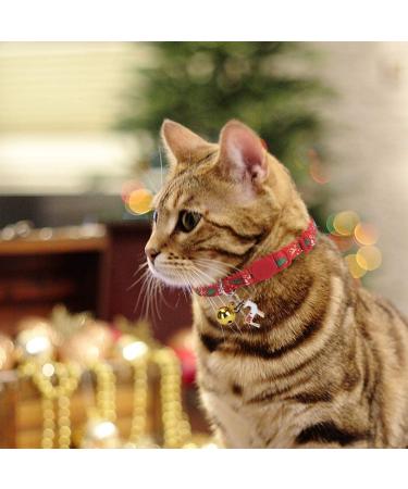 KOOLTAIL Cat Collar 3 Pack - Glow in The Dark Christmas Pet Collars with Golden Bell Patterns for Cats & Small Dogs - Buy Online on GoSupps.com