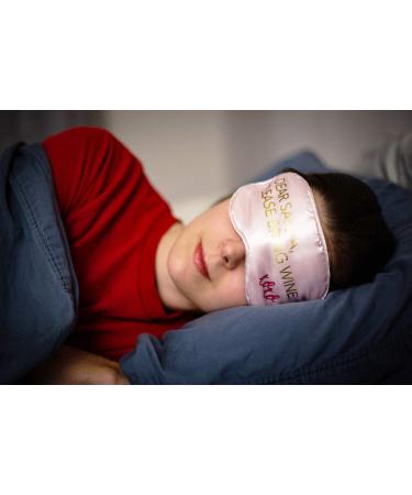 Christmas Themed Light Blocking Sleep Eye Mask (Dear Santa Please Bring Wine) - Buy Online on GoSupps.com