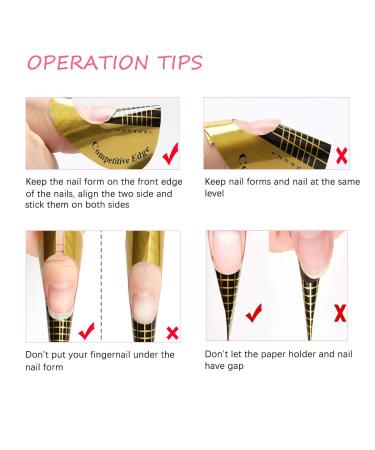 200Pcs Long Nail Forms for Acrylic & Gel Nails - Durable Extension Tips with Numbered Stickers - Buy Online on GoSupps.com
