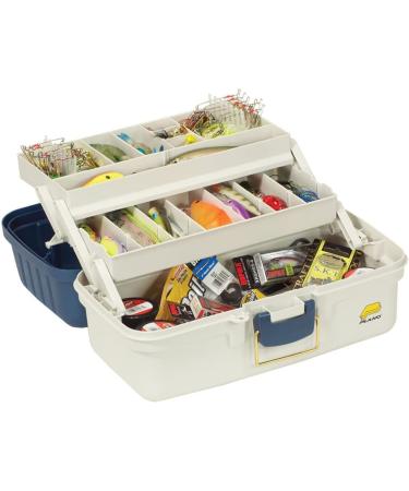 Plano 2-Tray Tackle Box with Dual Top Access - Blue Metallic/Off White - Premium Tackle Storage (620206) - One Size - Buy Online on GoSupps.com