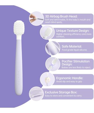 Kids Tongue Scraper & Oral Cleaner for Infants | Newborn Baby Toothbrush & Gum Care | Toddler Oral Hygiene Solutions - Buy Online on GoSupps.com