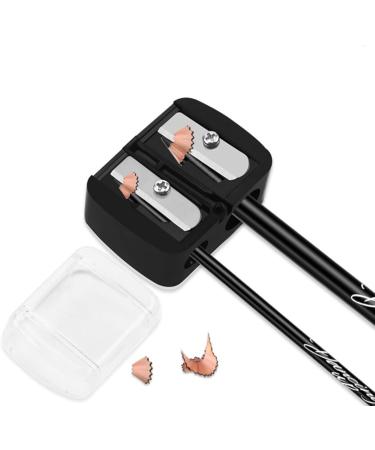Dual Eyebrow and Eyeliner Makeup Sharpener - 2 Hole Pencil Sharpener for Eye and Lip Makeup - Buy Online on GoSupps.com