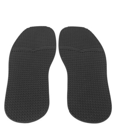 HEEPDD A Pair Rubber Leather Shoes Anti Skid Wear Resistant Shoes Sole Raised Grain Repair Sole Pad for Repair Leather Shoes(Black)