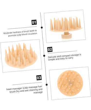 Combined 2-Piece Massage Comb & Shampoo Brush for Women | Silicone Head Scalp Cleaning Tool - Buy Online on GoSupps.com
