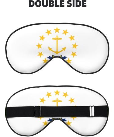 Shop Silky Sleep Masks - Rhode Island State Flag Eye Cover for Travel & Naps | Soft Satin Blindfold for Men & Women - Buy Online on GoSupps.com