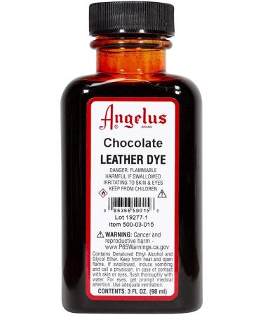 Angelus Leather Dye- Flexible Leather Dye for Shoes, Boots, Bags, Crafts, Furniture, & More-Chocolate- 3oz
