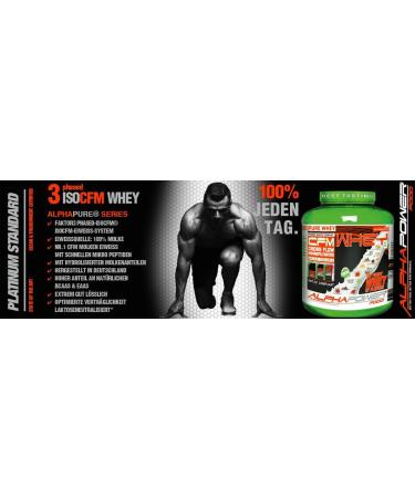 ALPHAPOWER FOOD 100% * Pure CFM Whey Protein Isolate Whey Protein Powder 1kg Chocolate 3 Bio-Enginated Without Aspartame Excellent Solubility & BCAAs - Buy Online on GoSupps.com