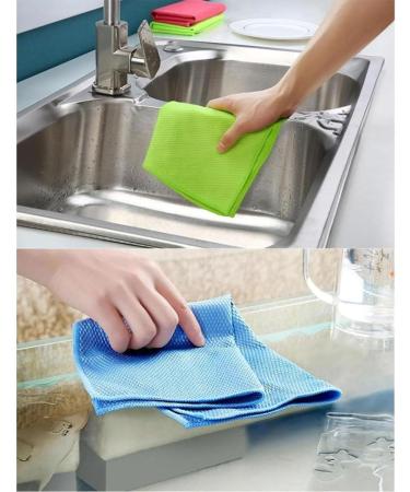 Probablei Streak Free Miracle Cleaning Cloth Reusable Probablei Miracle Cleaning Cloth Probable Cleaning Cloth Fish-Scale Streak Free Glass Cleaning Cloth for Glass Dishes Mirrors (15pcs) - Buy Online on GoSupps.com