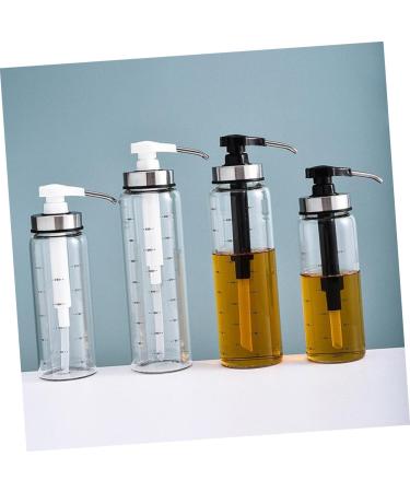 KICHOUSE Clear Container Liquid Condiment Dispenser Honey Dispenser Large Syrup Pump Bottle Jam Container Syrup Server Kitchen Cabinet Empty Glass Oil Container Press Mouth Stainless Steel - Buy Online on GoSupps.com