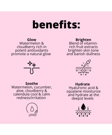 Dallas & James Skincare Co. Watermelon Dream Milk Serum with Cloudberry Hydrating Serum/Soothing Serum - with Hyaluronic Acid Aloe and Cucumber - Buy Online on GoSupps.com