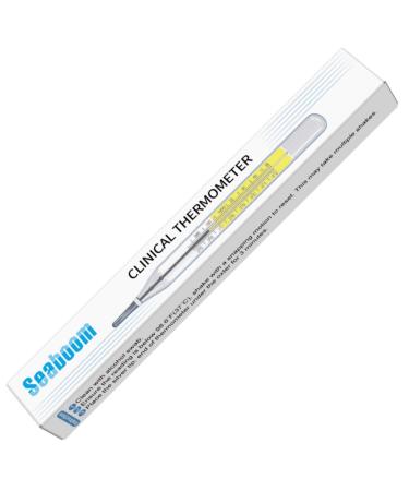 2pcs Mercury-Free Glass Clinlic Thermometer Set - Dual Scale C&F - Traditional Thermometer - 2PK - Buy Online on GoSupps.com