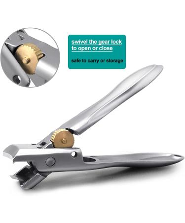 SGNEKOO Wide Jaw Opening Nail Clippers Set with Safety Lock - Heavy Duty Fingernail and Toenail Cutter for Thick Nails - Curved Design (CL2P) - Buy Online on GoSupps.com